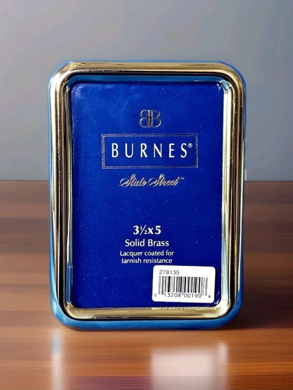 NEW Burnes of Boston State Street 3.5X5 Solid Brass Photo Picture Frame Gold NIB